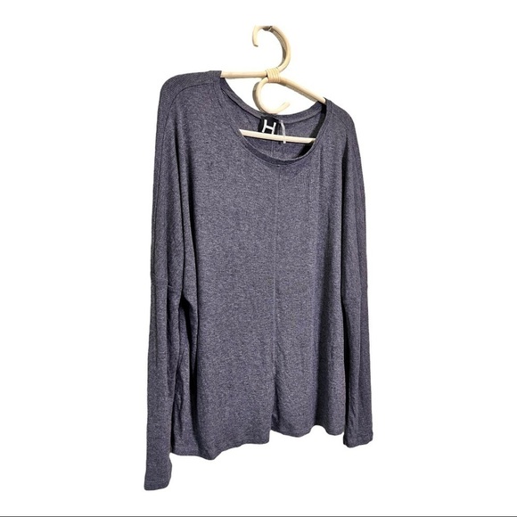 H by Bordeaux Women’s Light Crewneck Ribbed Gray Athleisure Medium NEW - Picture 9 of 11